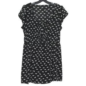 Dress Horse Cottage Dark Academia Equestrian Boho Minimalist Mini Black Large